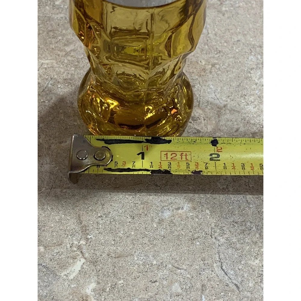 Vintage Viking Georgian Glass Amber Honeycomb Salt And Pepper Shaker Set